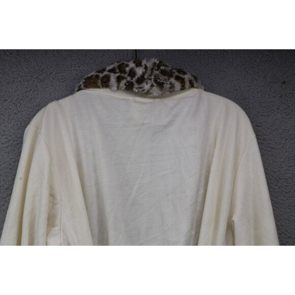 Serra Faux Fur Collar & Trim Robe-Size L/XL-Soft-Belted-Pockets - Picture 10 of 10